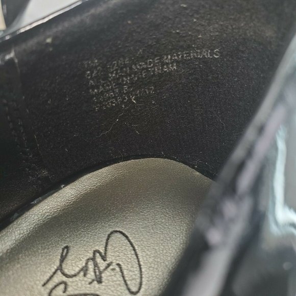 City Streets Womens Black Patent Block Heels Sz 7 - Picture 10 of 15